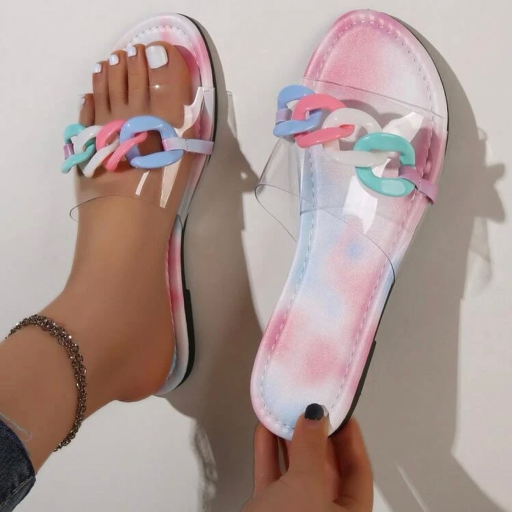 Chain strap sandals